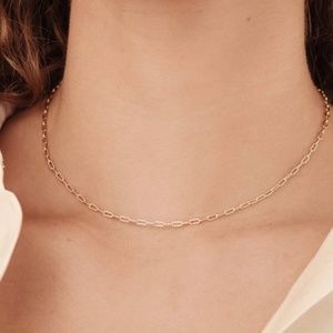 Minimalist Dainty Link Chain necklace Rose Gold